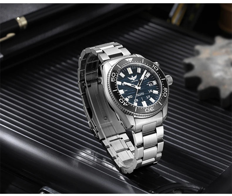 Yelang V1038 40mm Men Diving Watch Human Kinetic Energy Watch Brand Watch 300m Waterproof Watch luminous Japan PX82 Sapphire
