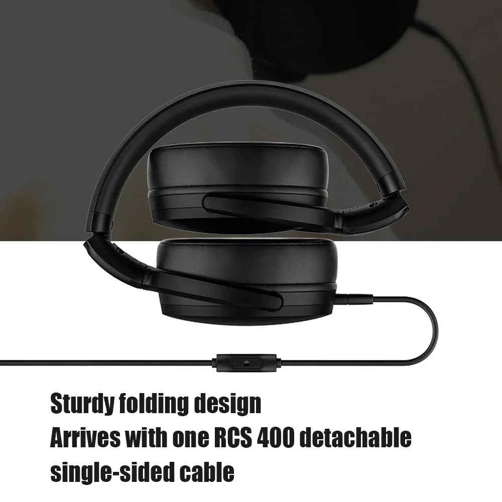 2026 Sennheiser HD 400S Over-Ear Headphones Swith Noise Isolation Stereo Sound Foldable Sports Headset for Mobile with Deep Bass