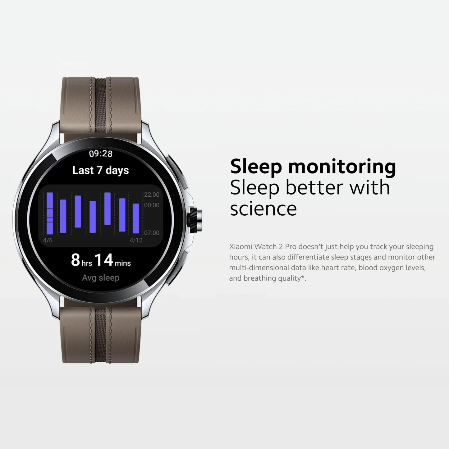 Xiaomi Watch 2 Pro 2GB 32GB 1.43" AMOLED Display 326 PPI 150+ Sports Modes Qualcomm Snapdragon W5+ Gen 1 Magnetic Charge 54.5g