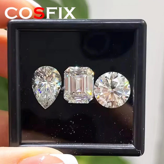 [3EX Cut] Top Belgium Cut Moissanite Stone D Color Pear Cut Gemstones Lab Grown Diamond Loose Moissanite Stone with GRA