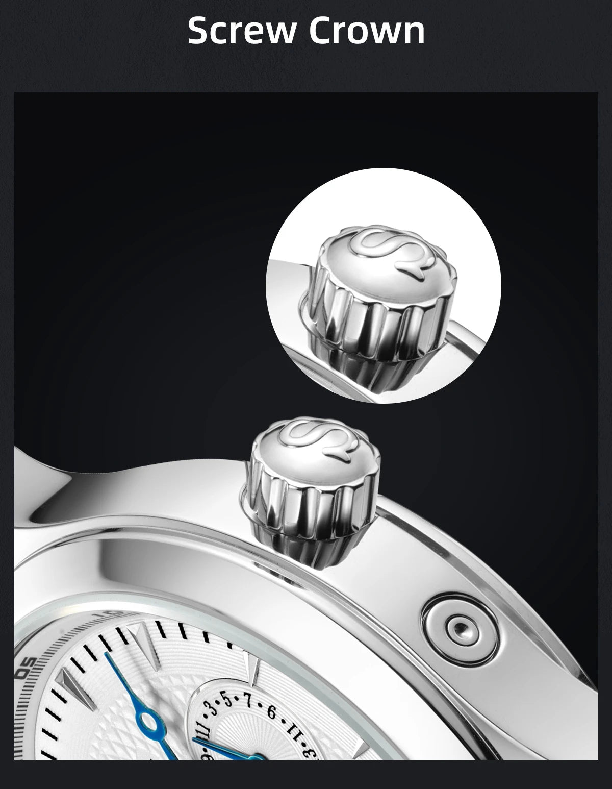 2025 Seagull Men's Automatic Mechanical Watch Multifunction Dial Calendar Sapphire Steel Band Men's Wristwatch reloj hombre M162