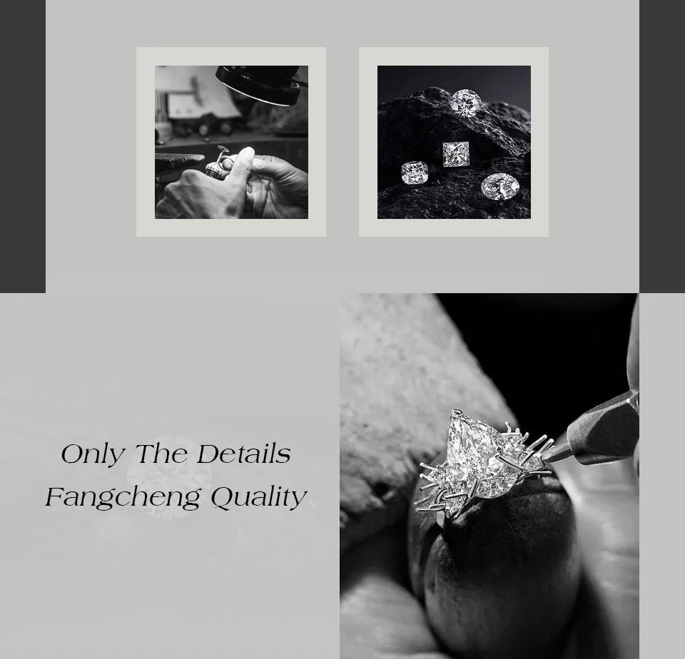 ATTAGEMS Blue Moissanite Women Rings Oval Cut 1.0CT Real S925 Sterling Silver Jewelry For Wedding Engagement Ring With Certified