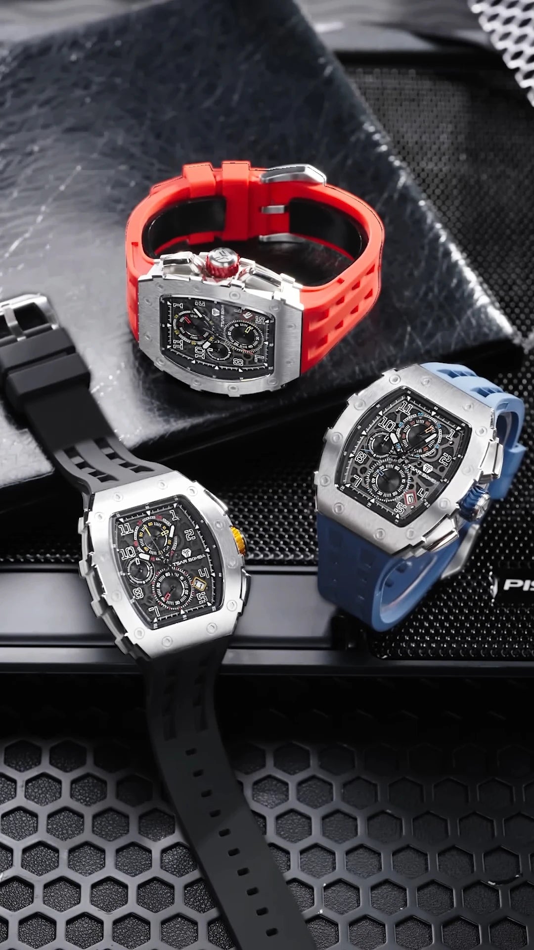 TSAR BOMBA New TB8204 Watch for Men Japan Quartz Chronograph 50M Waterproof Wristwatch Fashion Sport Clock Male Luxury Mens Gift