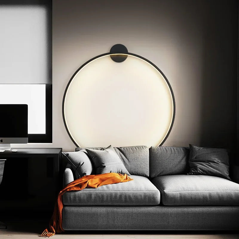 Nordic Minimalist Circle Background LED Wall Lamp Modern livingroom sofa wall lights Hotel Hall Bedside Sconces Light Home decor
