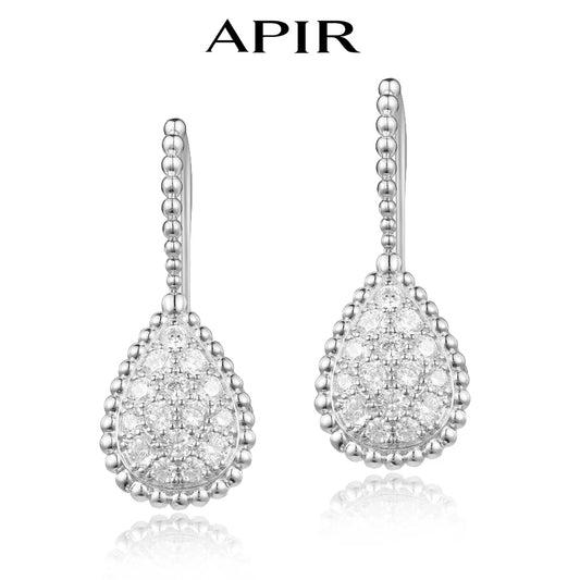 APIR 5A Zirconia Water Drop Earrings Bohemian Bracelet Stud Earrings Gold Plated Drop Earrings Jewelry Gifts Daily Lowest Price