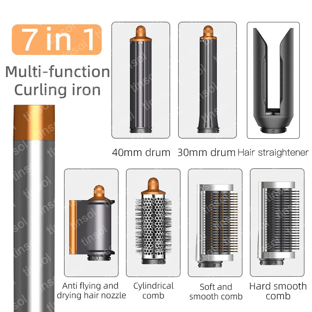 7-in-1 Multi-Function Hair Dryer Curling Iron and Straightener Set—Achieve salon-quality styling results right at home