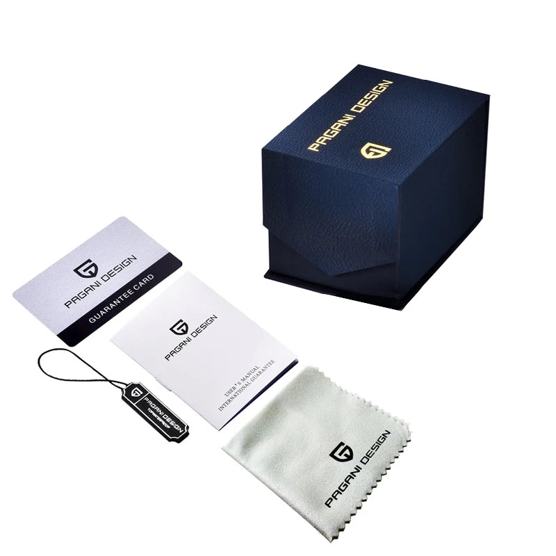 PAGANI DESIGN 2025 New Men Quartz Watch 7mm 222 PDYS020 Stainless Steel Rubber Sapphire Crystal Waterproof 100m Reloj Hombre