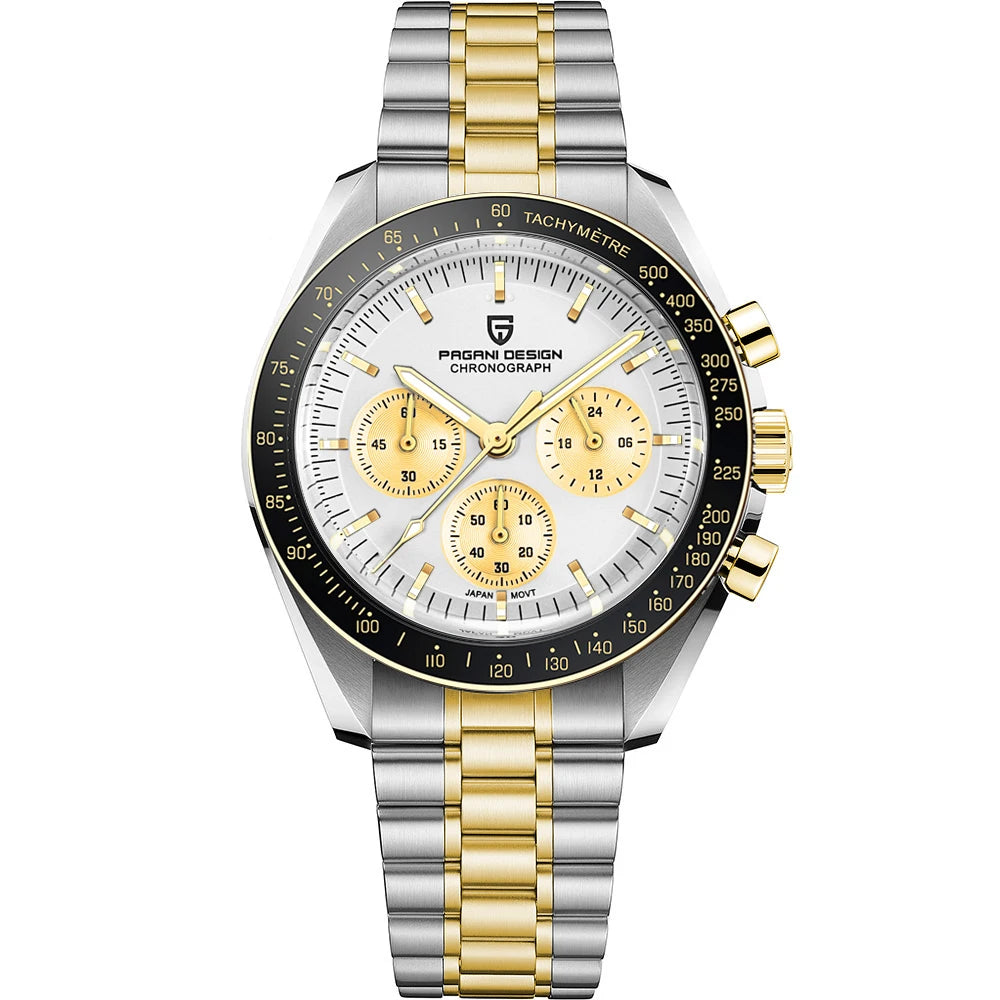 PAGANI DESIGN 2025 New Men's Watches Top Luxury Quartz Watch For Men Auto Date Speed Chronograph AR Sapphire Mirror Wrist watch