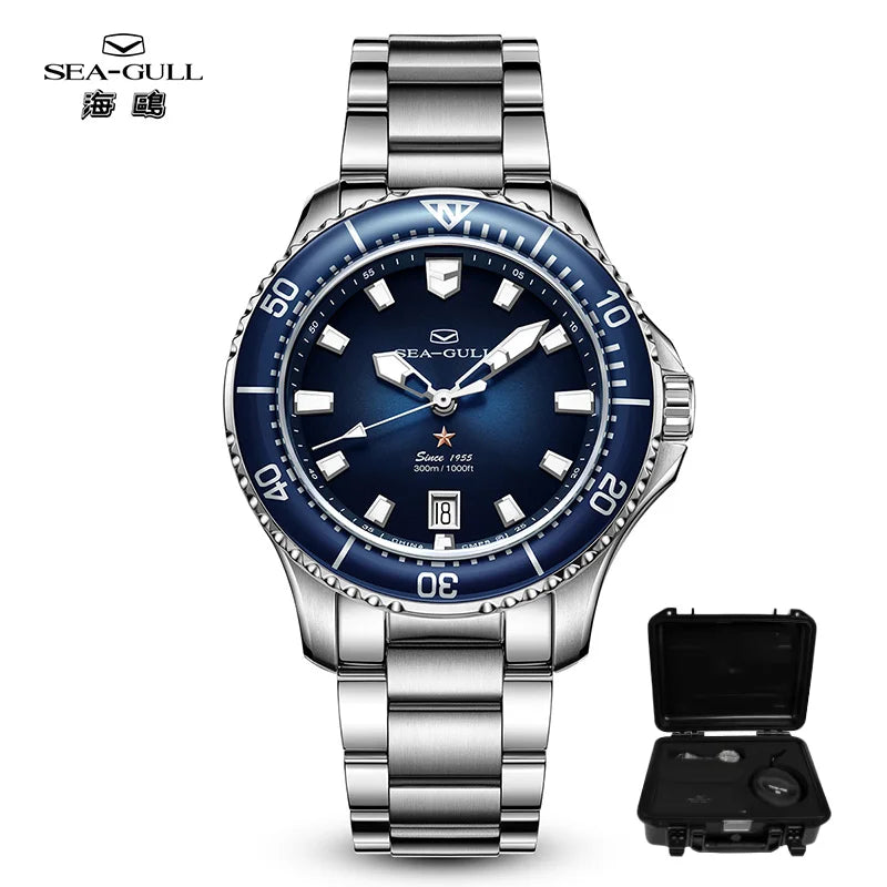 Seagull 40mm Ocean Series Pro Wristwatch relogio masculino Men's Automatic Mechanical Watch 300m Diving Sapphire Crystal 1213
