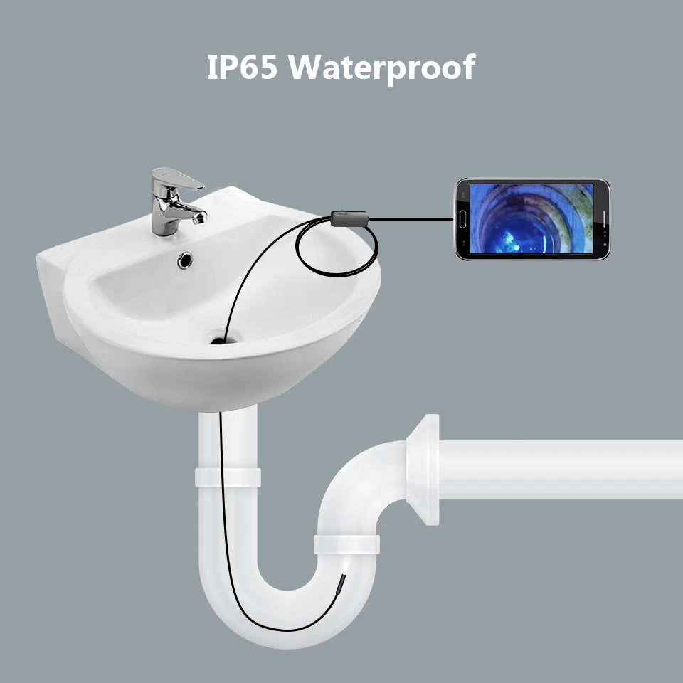 KERUI 1200P/720P WLAN Endoskop Wasserdichte Inspektions-Schlangenkamera USB Boreskop für Autos für iPhone & Android Smartphone