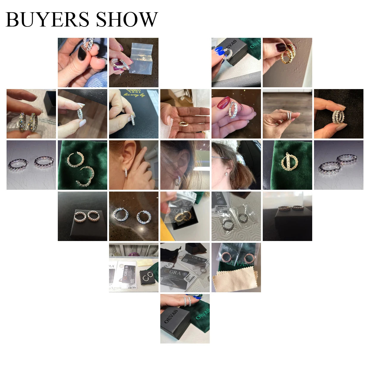 OEVAS 100% 925 Sterling Silver Real 2.6ct Moissanite Earring Hoops For Women Sparkling Wedding Party Luxury Fine Jewelry Gift