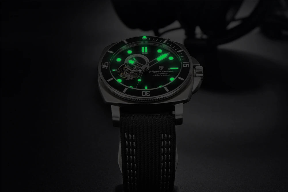 PAGANI DESIGN 2025 New Luxury Men's Watches Mechanical Automatic Watch For Men 200M Diving Wrist watch Stainless Steel+with box