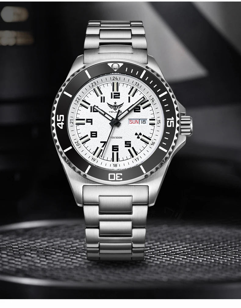 Yelang V1031 Luxury Men Brand Watch 44mm Diver Water Watches Japan 8205 Automatic Mechanical movement Luminous 300M Waterproof