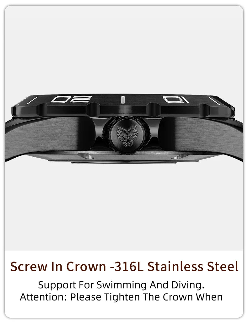 Yelang's New Design 42mm 10 Year Ultra Long Range Men's Quartz Watch 30ATM Professional Waterproof Swiss Eternal Gas Glow