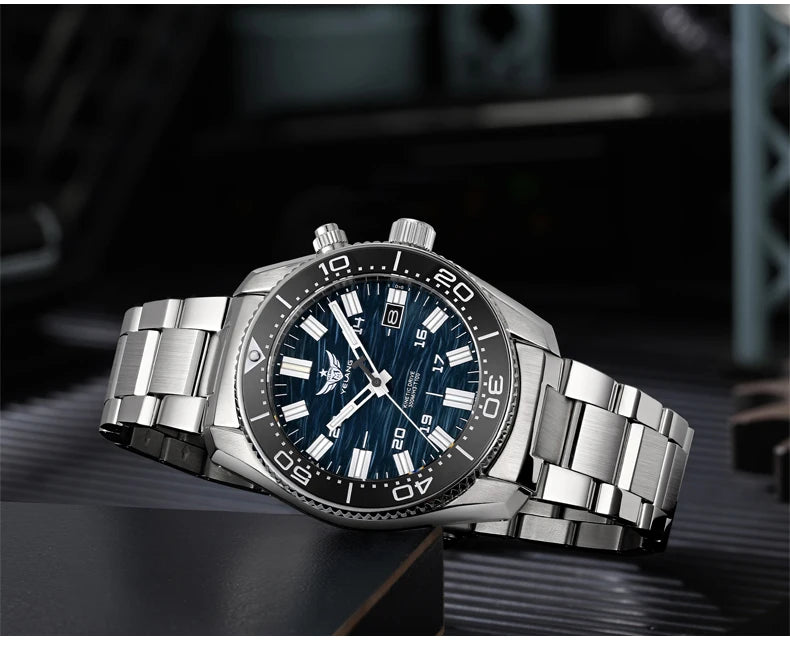 Yelang V1038 40mm Men Diving Watch Human Kinetic Energy Watch Brand Watch 300m Waterproof Watch luminous Japan PX82 Sapphire