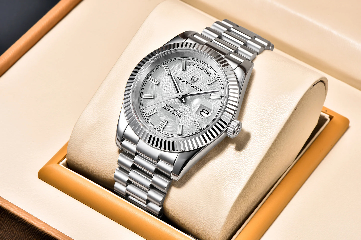 PAGANI DESIGN Men's Watches DD40 Gold White Luxury Automatic Watch Men TMI NH36A Date Week Mechanical Watches For Men 2025 New