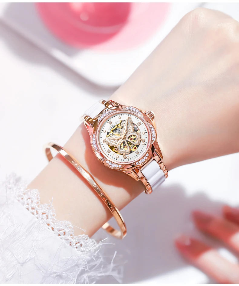 New Fashion Womens Mechanical Watches for Woman Simple Stainless Steel Pagani Designs Women Automatic Watch Gifts Reloj Mujer