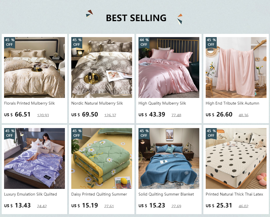 blending Mulberry Silk Bedding Set Silky High-end Queen Size Duvet Cover Set with Fitted Sheet Luxury Bedding Sets King Bed Sets