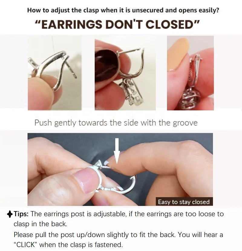 Anziw Sparking VVS1 Moissanite Earrings S925 Silver U Shape Hoop Earrings for Women Hot Sale Wedding Jewelry Certified 2.76CTTW.