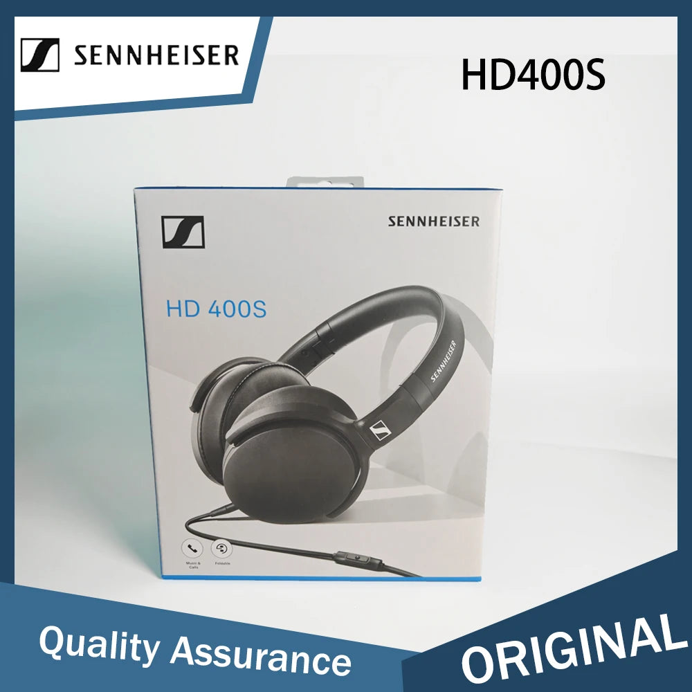 Sennheiser HD 400S wired earphones, headphone style music earphones, gaming intelligent wired control upgraded sound quality