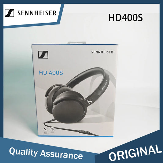 Sennheiser HD 400S wired earphones, headphone style music earphones, gaming intelligent wired control upgraded sound quality