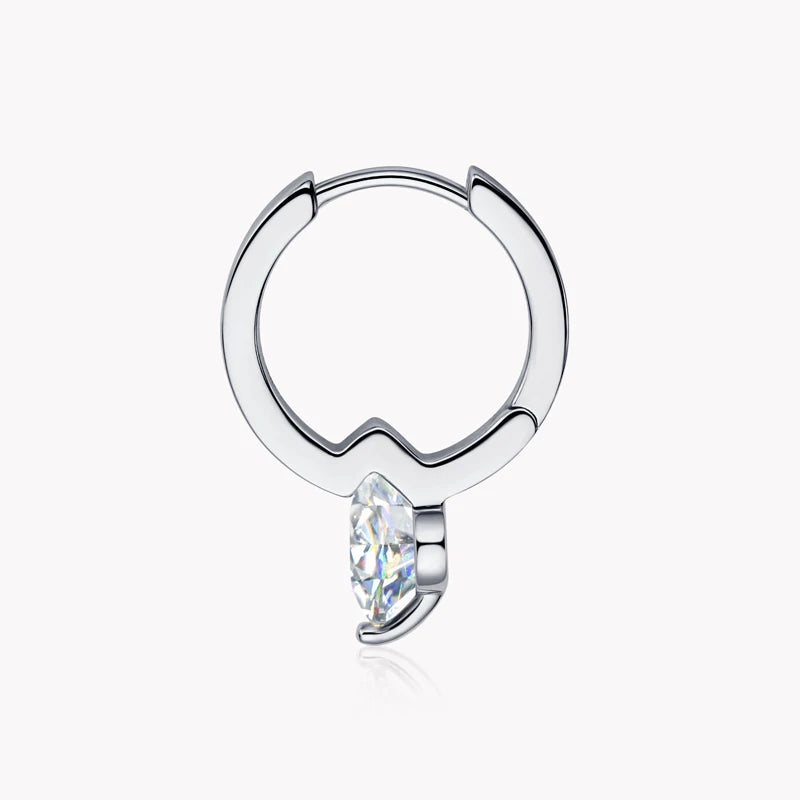 Solitaire 1ct D Moissanite Earrings for Women 2023 Diamond Sterling Silver Hoop Earrings 925 Drop Earrings Girls 14k Gold Plated