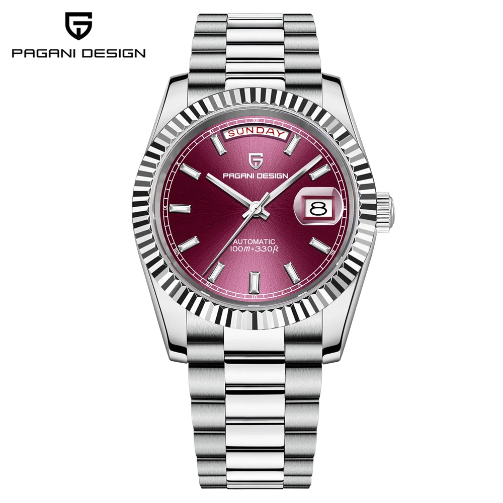 PAGANI DESIGN 2025 New Blue DD40 Luxury Automatic Watch For Men Mechanical Wristwatch Men Japan NH36A Movt Sapphire crystal