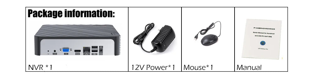 H.265 Max 12MP Output CCTV NVR 10CH 16CH 32CH 36CH 4K/12MP Security Video H.265 Motion Detect P2P CCTV NVR Face Detection