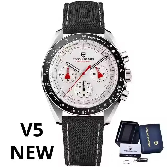 PAGANI DESIGN 2025 New Men's Watches Top Brand Luxury Quartz Watch For Men Date Speed Chronograph VK63 Stainless steel PD-1701