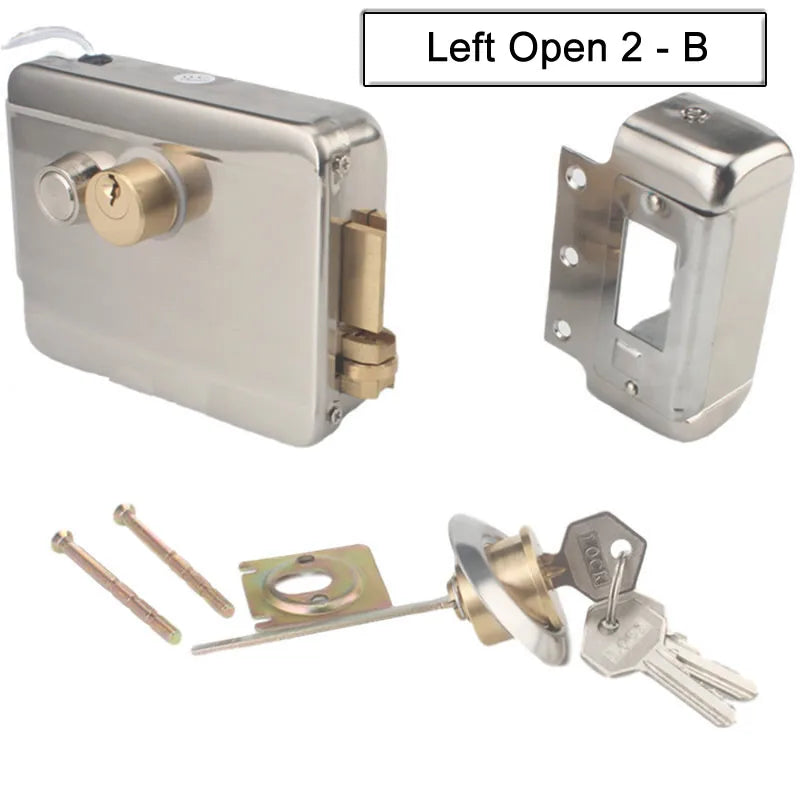 Electric Door Lock Anti-theft Double-headed Integrated Electronic Lock For 12V DC Access Control System Video Door Phone System