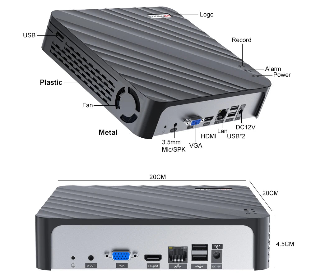 H.265 Max 12MP Output CCTV NVR 10CH 16CH 32CH 36CH 4K/12MP Security Video H.265 Motion Detect P2P CCTV NVR Face Detection
