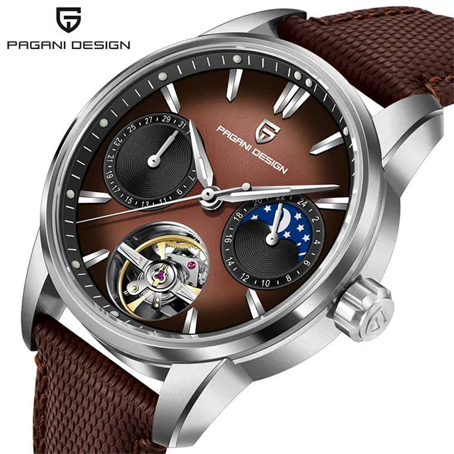 PAGANI DESIGN Tourbillon Men Wristwatch Top Brand 41mm Mechanical Watches Sapphire 100M Waterproof YS021 Gift Watch for Men 2025
