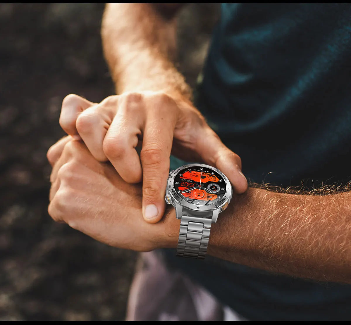 2026 New Military Smart Watch 1000Mah Battery Fitness Tracking 10ATM Waterproof Tactics Sport Flashlight call Bracelet For Men