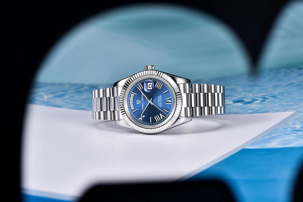 PAGANI DESIGN 2025 New Blue DD40 Luxury Automatic Watch For Men Mechanical Wristwatch Men Japan NH36A Movt Sapphire crystal