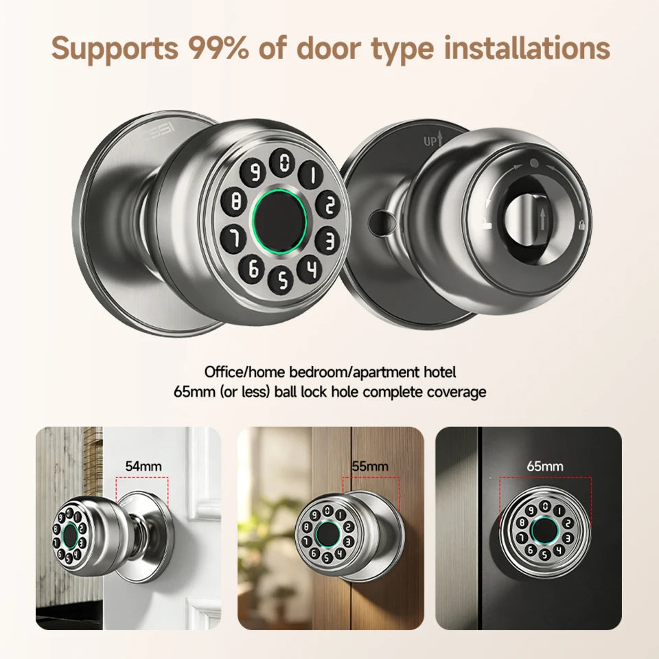 Smart door lock four in one fingerprint password IC card Tuya APP remote unlocking mechanical key suitable for home apartments