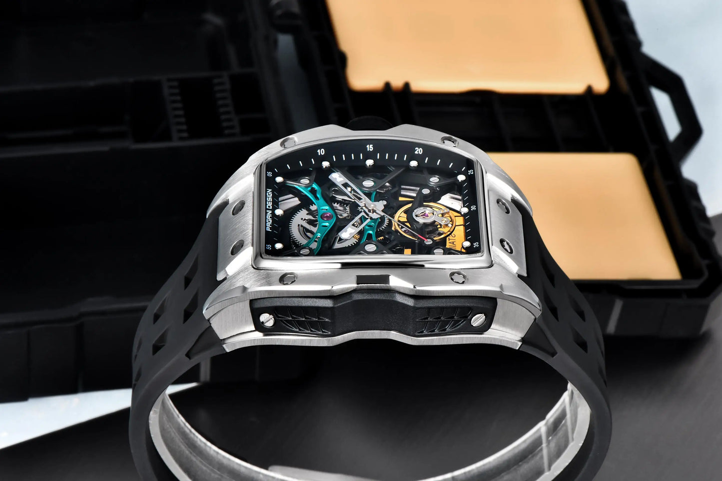 PAGANI DESIGN 2025 New Men's Automatic Mechanical Watch 42mm Fashion Casual Skeleton Sapphire Stainless Steel Watch for Men