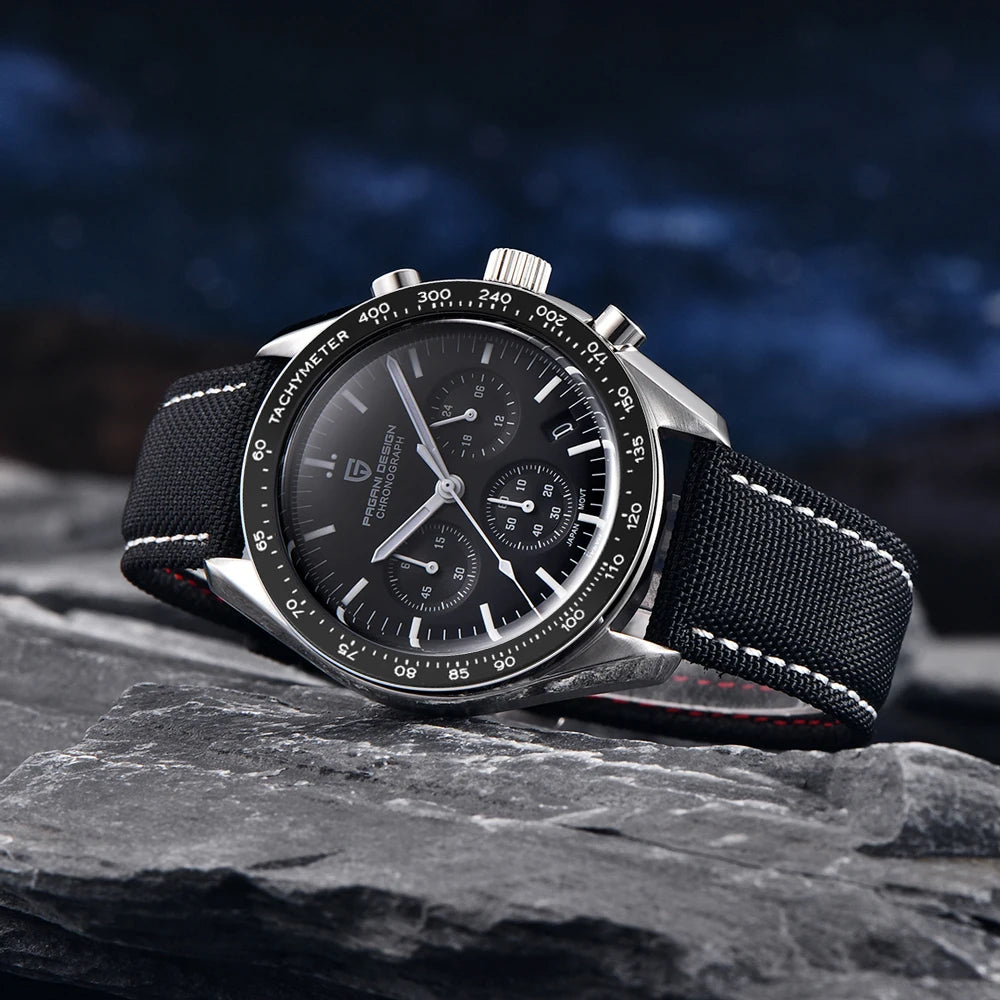 PAGANI DESIGN 2025 Moon Watch For Men Top Brand Luxury Quartz Mens Watches Chronograph Luminous Sapphire Mirror Waterproof Clock