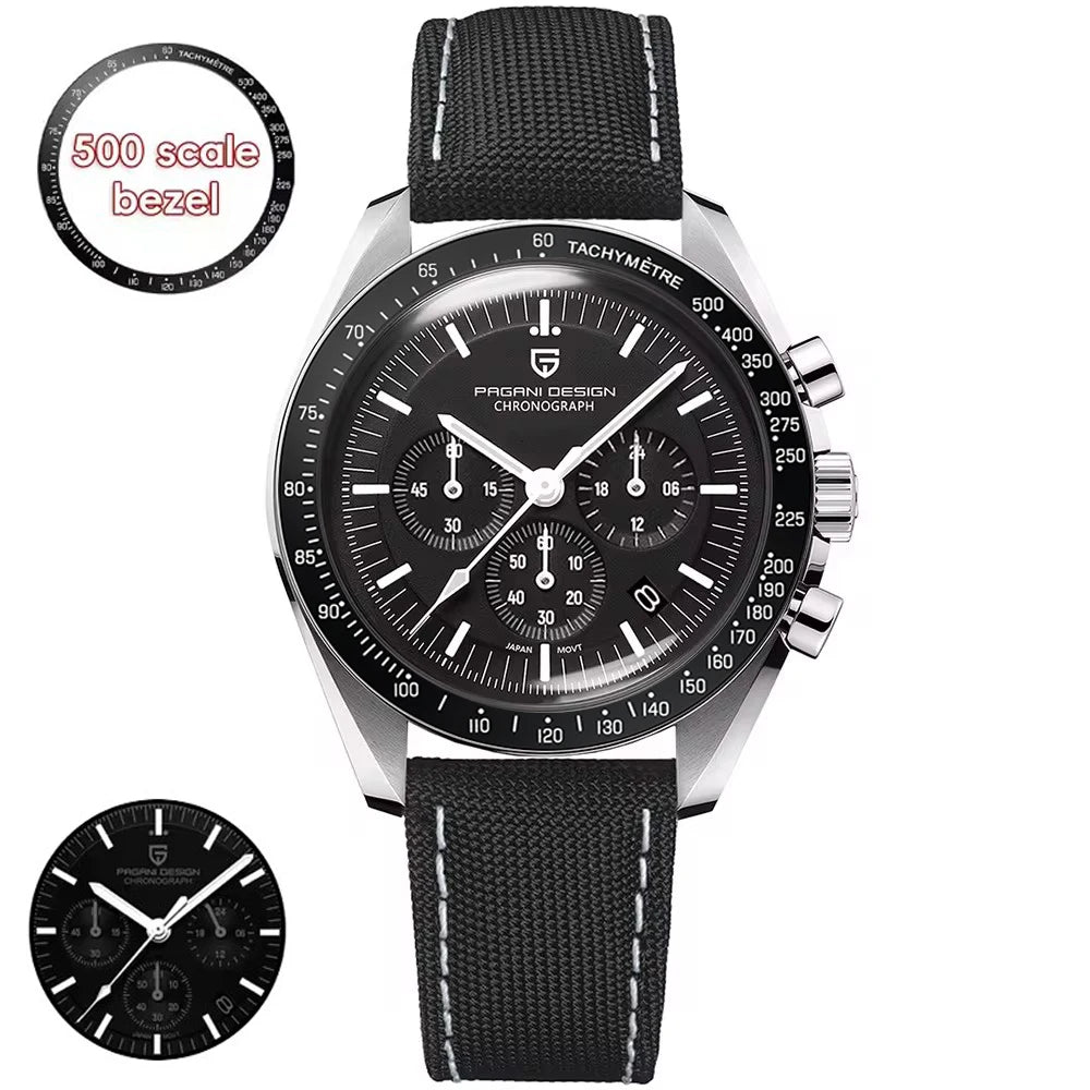 2025 New PAGANI DESIGN Saturn Men's Watches Luxury Quartz Watch For Men Chronograph Wristwatches AR Sapphire Waterproof Luminous