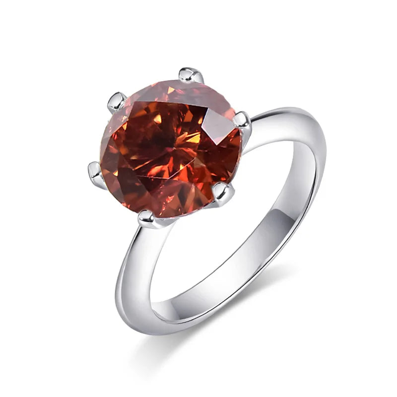 Smyoue 5CT 3CT D Color Moissanite Diamond Engagement Rings for Women Green Red Lab Diamond Band 925 Sterling Silver Jewelry GRA