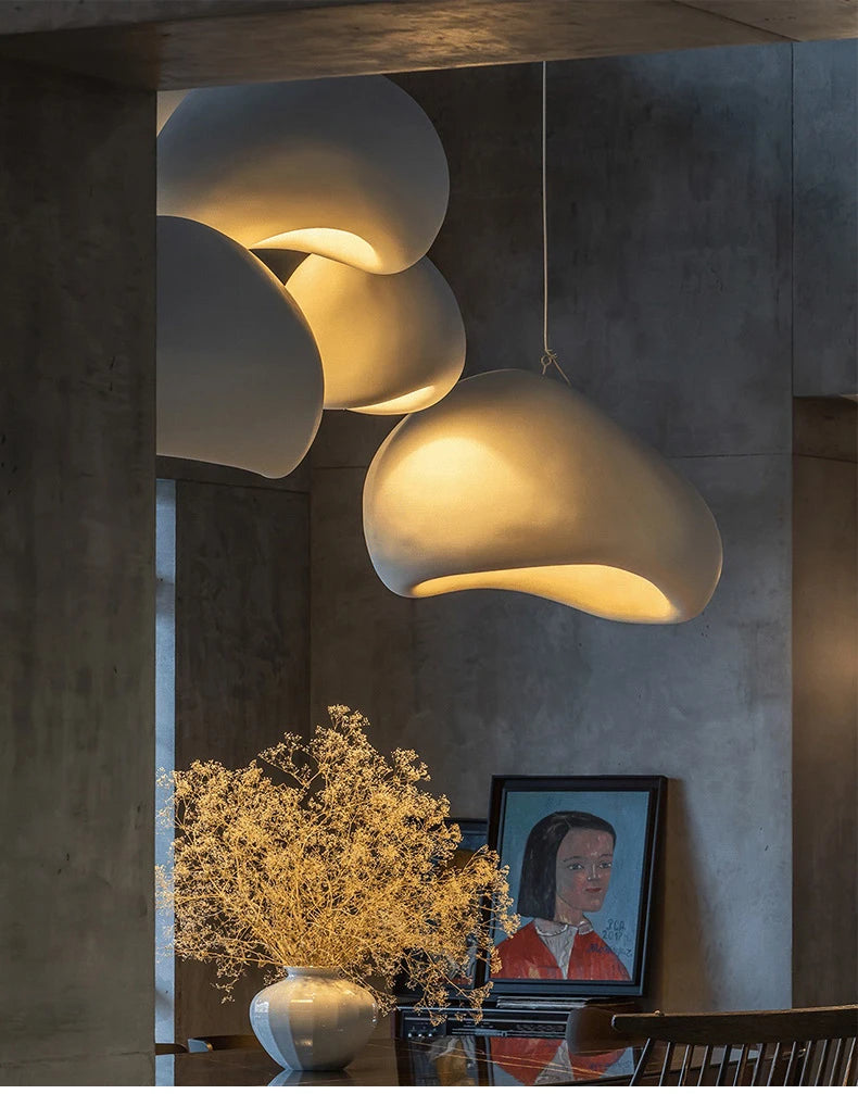 Nordic Wabi Sabi Pendant Light Modern LED Ceiling Chandelier Light for Living Room Dining Bedroom Bar Home Decor Hanghing Lamp