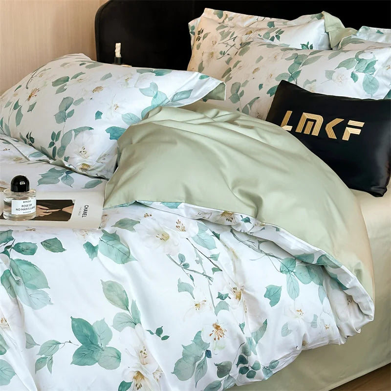 Svetanya Egyptian Cotton Underwear Bedding Sets Linens Queen King Ru Size Print Sheet Pillowcase Duvet Cover Set