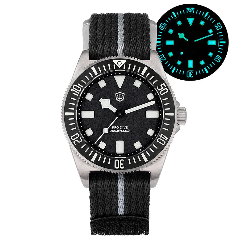 Watchdives EXD 38mm Titanium Watch Exchangeable X Design  VH31 Sweep Second Movement Quartz Watches Luminous  Waterproof  200M