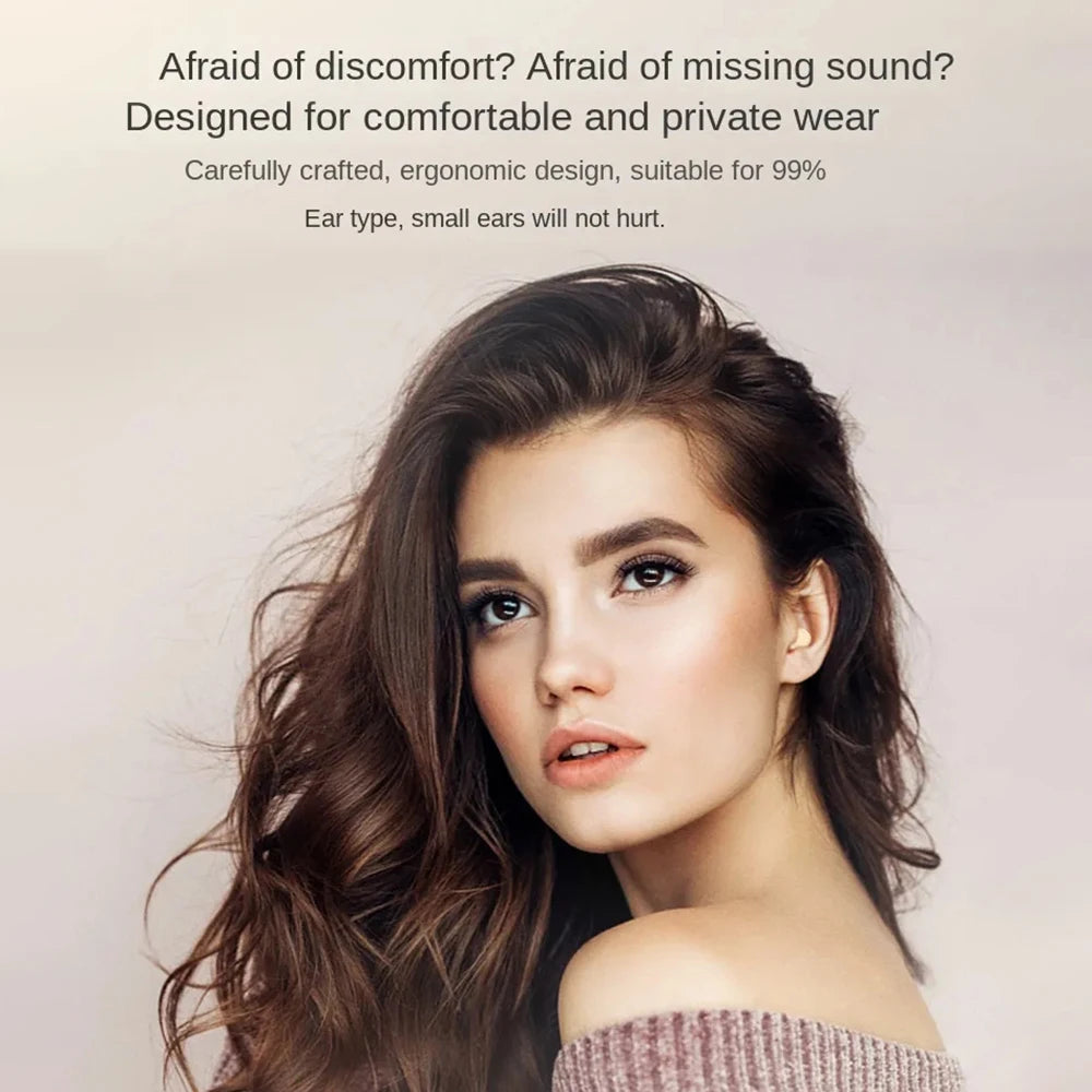 Invisible Earphones Mini Headphones Bluetooth TWS Wireless Touch Gaming In-Ear Earbuds Noise Reduction Sports Headset For iPhone