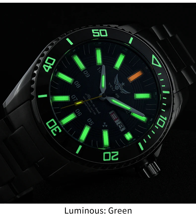 Yelang V1032 Automatic Movement Men Watch 300m 30Bar Waterproof Dive Watches for Man Luminous 44MM  V1032