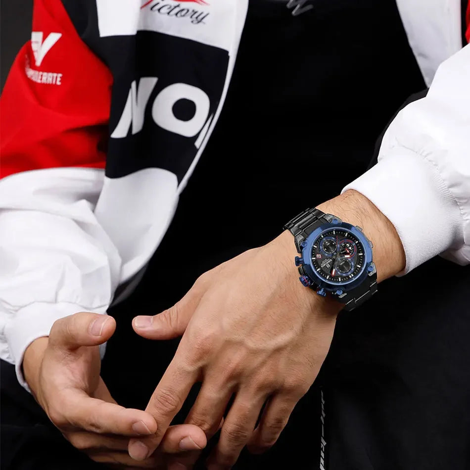 NAVIFORCF Mens Military Watches Luxury Wrist Watch Quartz Clock Watch Hot Fashion Men Waterproof Chronograph Relogio Masculino