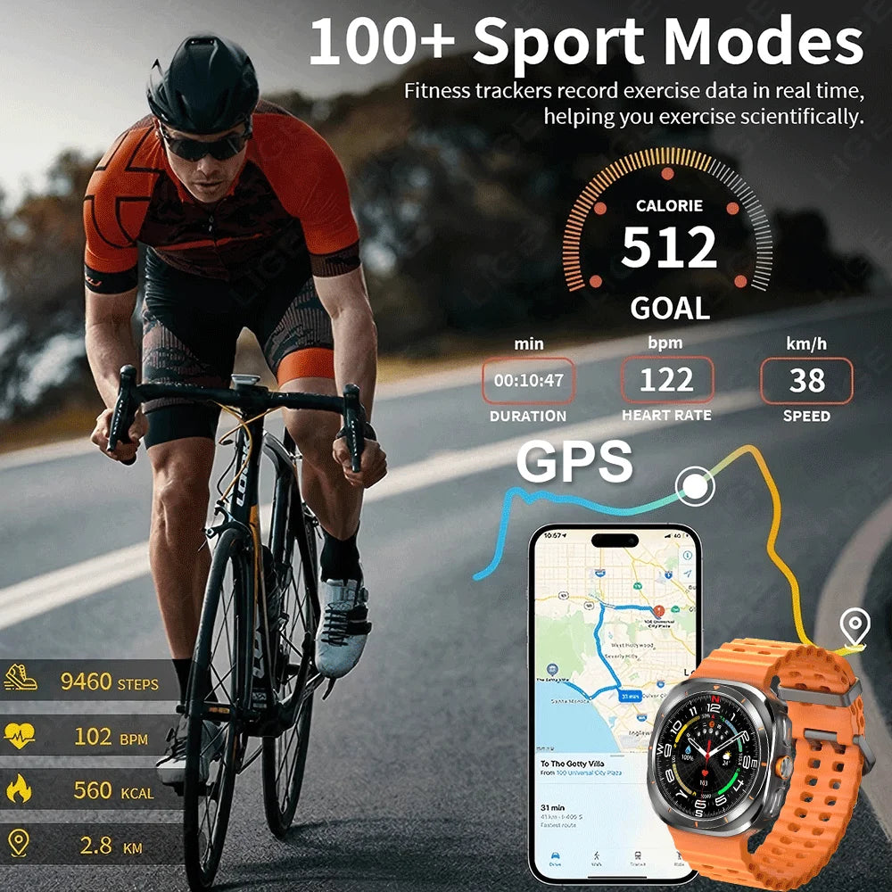 2026 New Watch8 Ultra Smart Watch Classic NFC Health Monitoring  Bluetooth Call 3ATM Waterproof HD Smartwatch For IOS Android