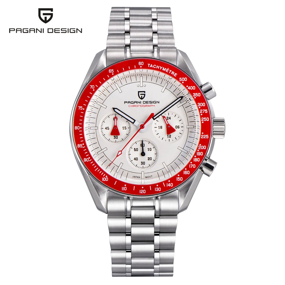 2025 New PAGANI DESIGN V5 Moon Men's Watches Top Luxury Quartz Watch For Men Chronograph Waterproof Sport Stainless Steel Clock