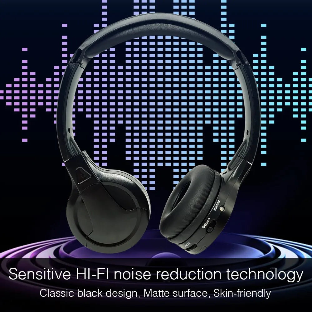 IR Infrarot Kabelloser Kopfhörer Stereo Faltbarer Auto-Headset Ohrhörer Indoor Outdoor Musik Kopfhörer TV-Kopfhörer 2 Kopfhörer