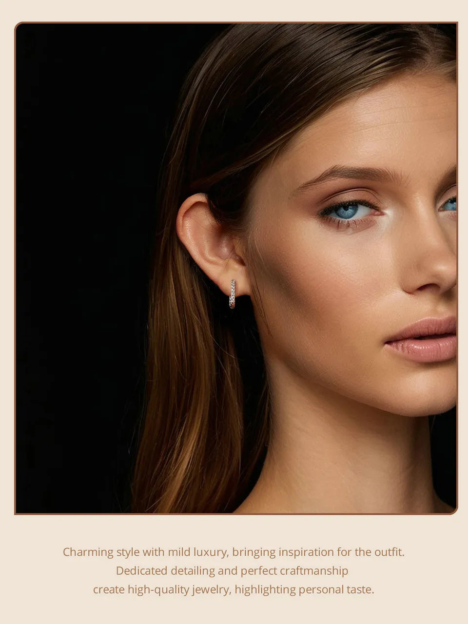 BAMOER Gold Moissanite Hoop Earrings for Women, 925 Sterling Silver D Color Round Cut Lab Diamond Hypoallergenic Earrings