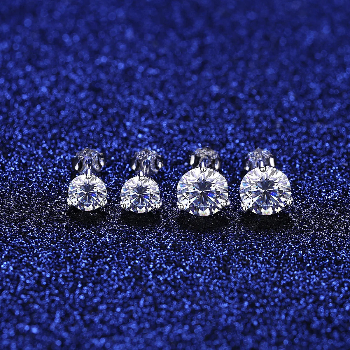 Gica Gema Premium 0.5-1ct Moissanite Diamond Stud Earrings For Women Top Quality S925 Sterling Silver Sparkling Wedding Jewelry